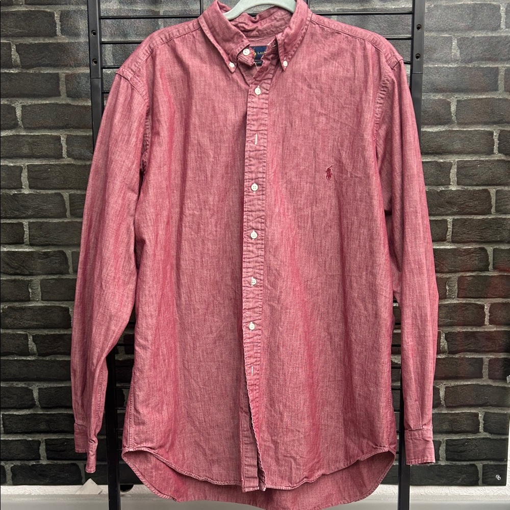 Ralph Lauren Men's Casual Red Button-Down Shirt